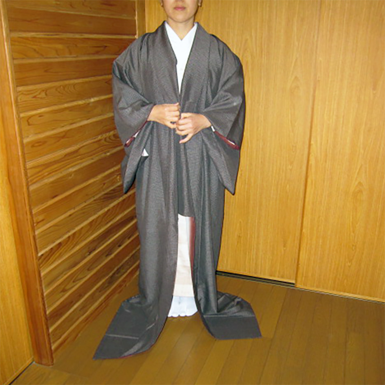 日本正規代理店品 男物 羽織 袷 正絹 女物からの仕立て直し品 